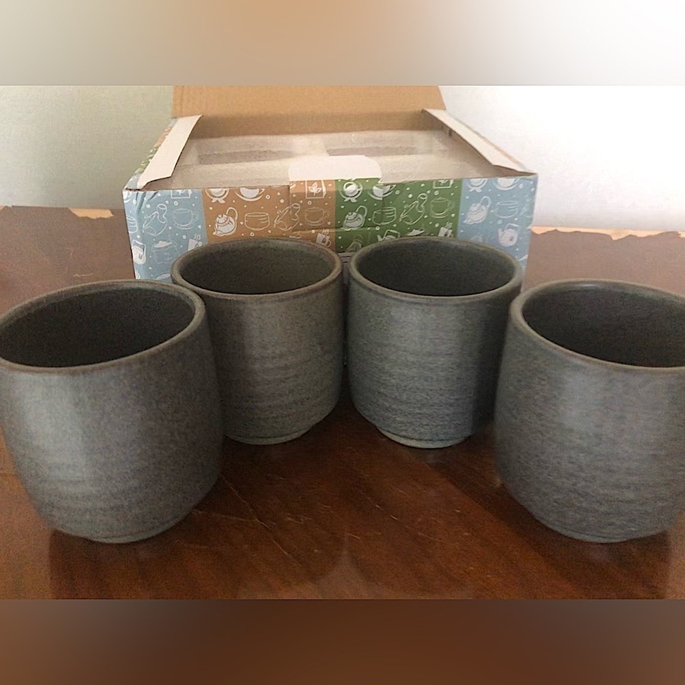 TEANAGOO teacups, set of 4, NIB